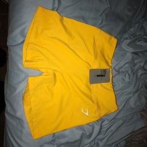 Citrus yellow gym shark shorts